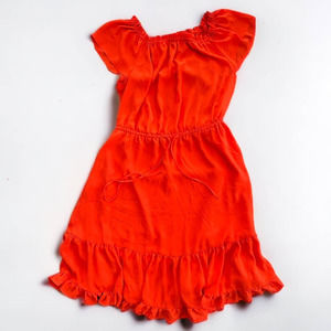 Mossimo Women's Orange Midi Dress - L